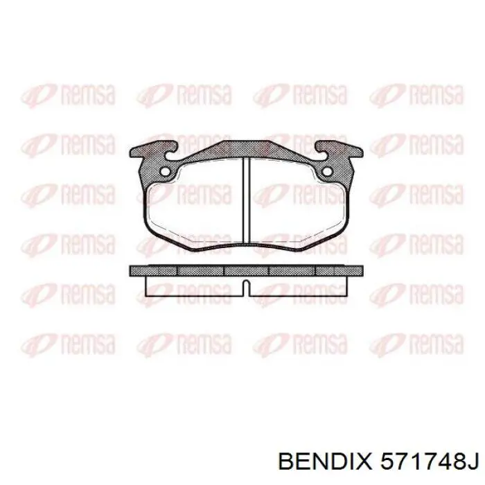 Задние тормозные колодки 571748J Jurid/Bendix