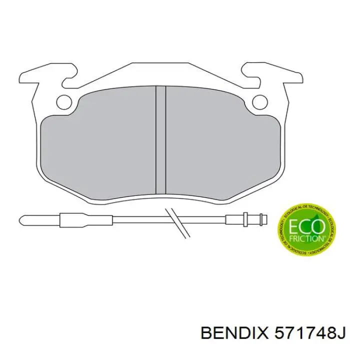 Купить 571748J Jurid/Bendix Колодки тормозные задние, дисковые
