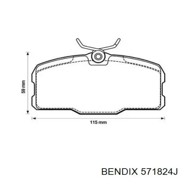 Передние тормозные колодки 571824J Jurid/Bendix