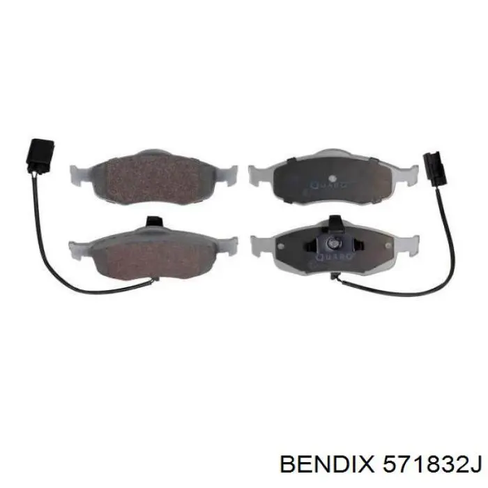 571832J Jurid/Bendix Колодки передние