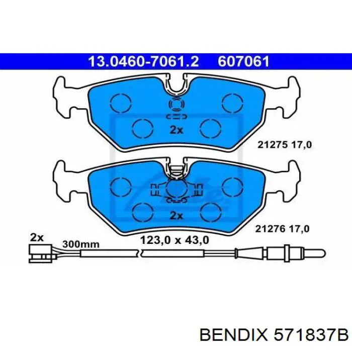 Задние тормозные колодки 571837B Jurid/Bendix