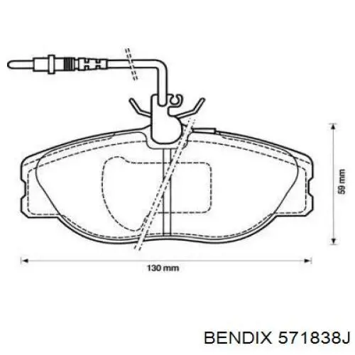 Передние тормозные колодки 571838J Jurid/Bendix