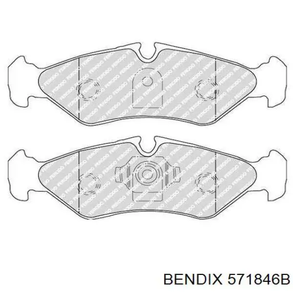 571846B Jurid/Bendix Колодки тормозные дисковые комплект