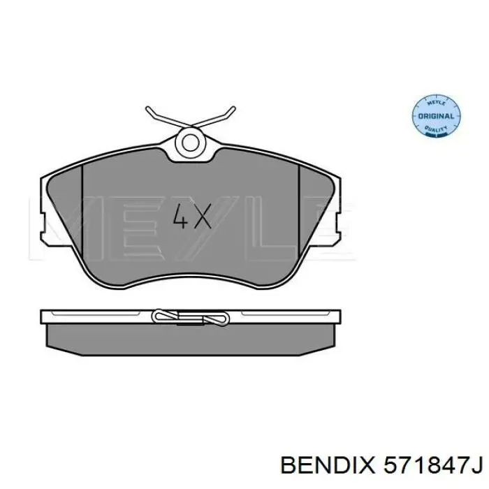 Тормозные колодки Jurid/Bendix 571847J