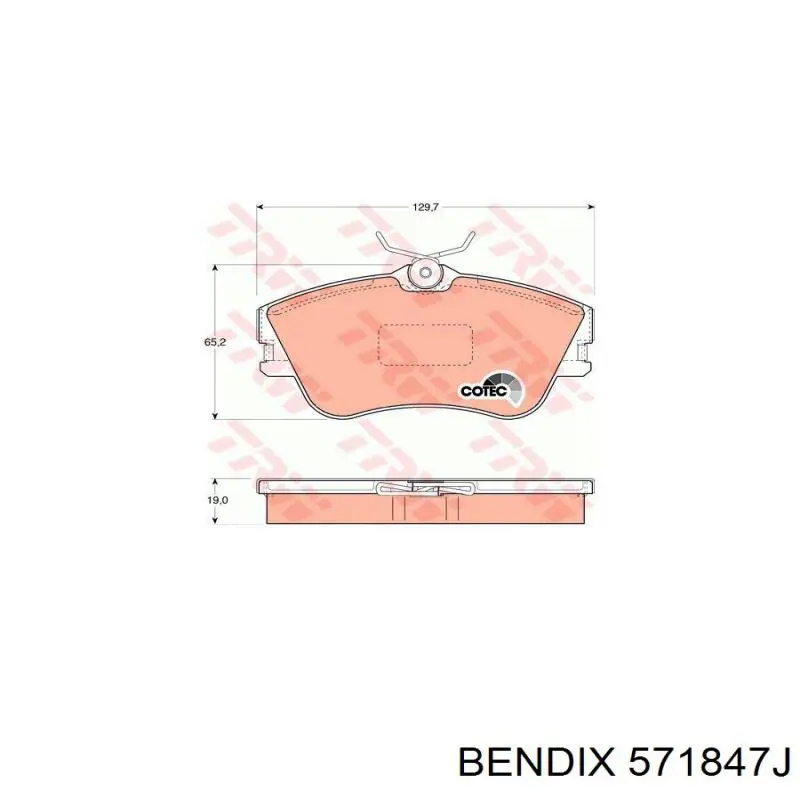Колодки Jurid/Bendix 571847J цена, от 18.12 USD