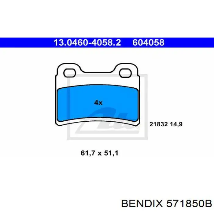 Купить 571850B Jurid/Bendix Колодки тормозные задние, дисковые