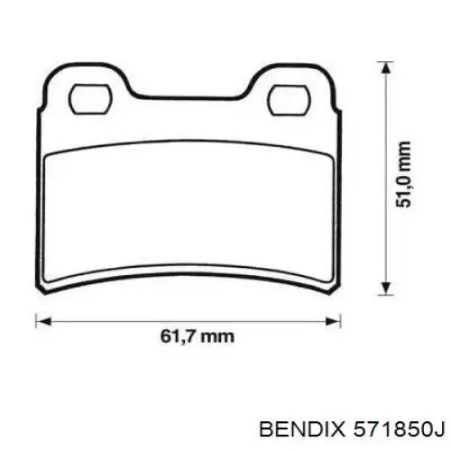 Задние тормозные колодки 571850J Jurid/Bendix