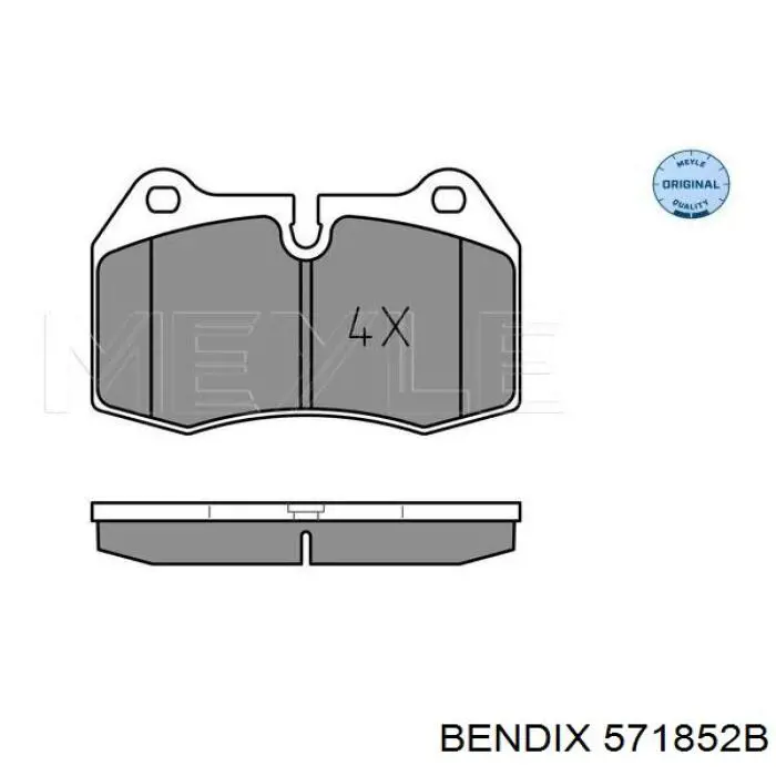 Передние тормозные колодки 571852B Jurid/Bendix