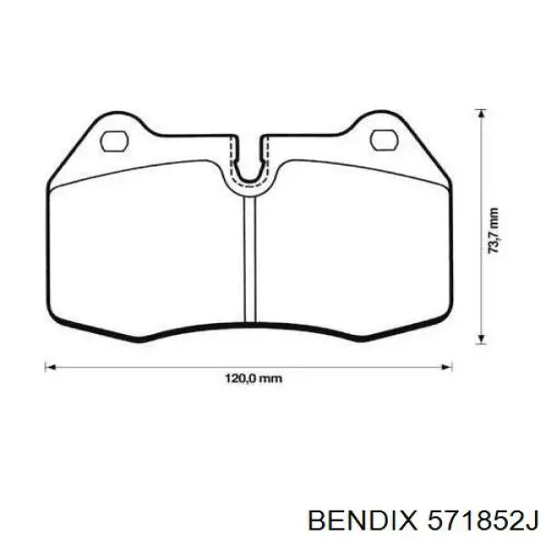 Передние тормозные колодки 571852J Jurid/Bendix