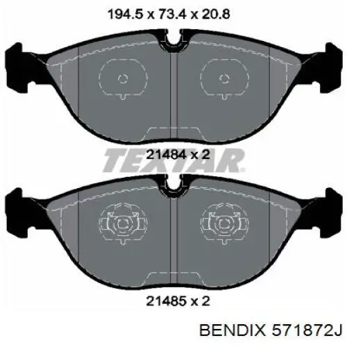 Колодки Jurid/Bendix 571872J цена, от 58.62 USD