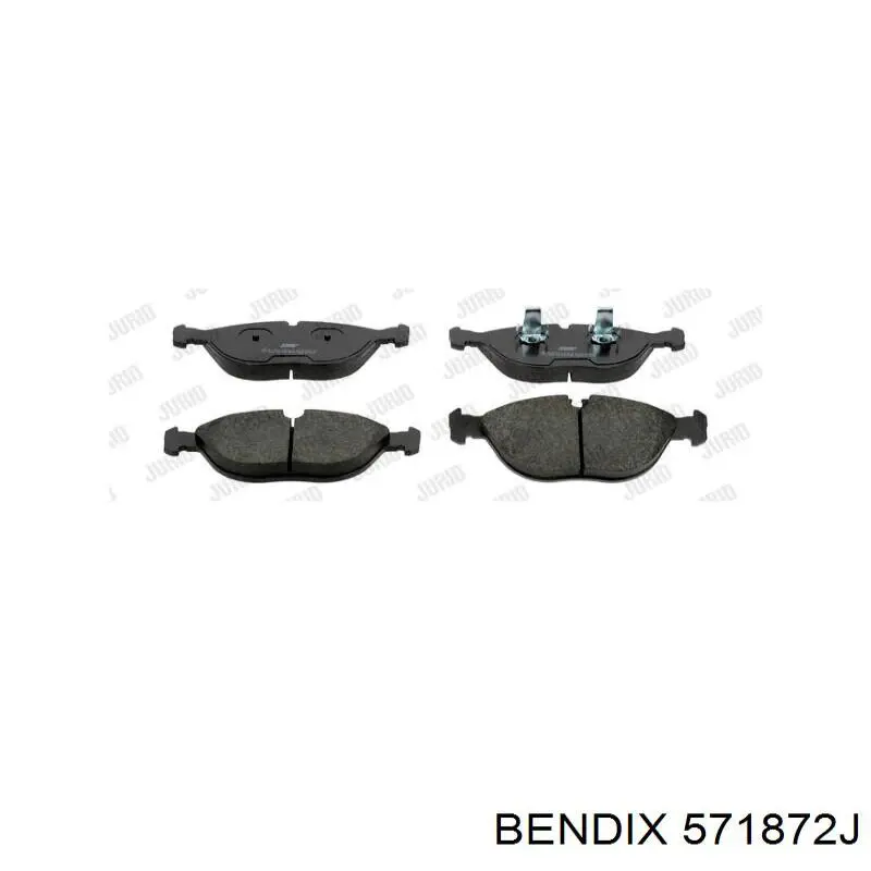 571872J Jurid/Bendix колодки тормозные передние дисковые