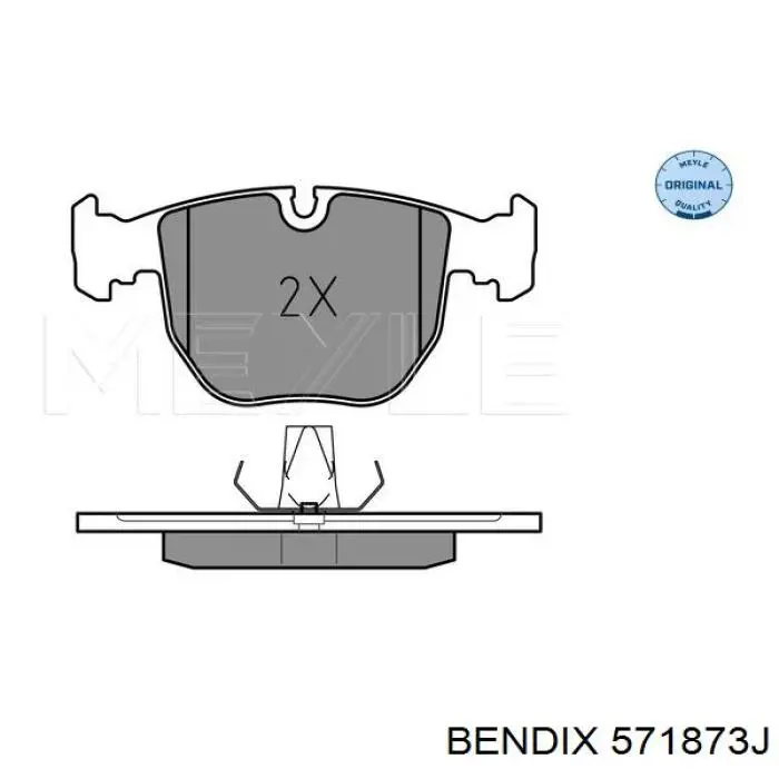 Передние тормозные колодки 571873J Jurid/Bendix