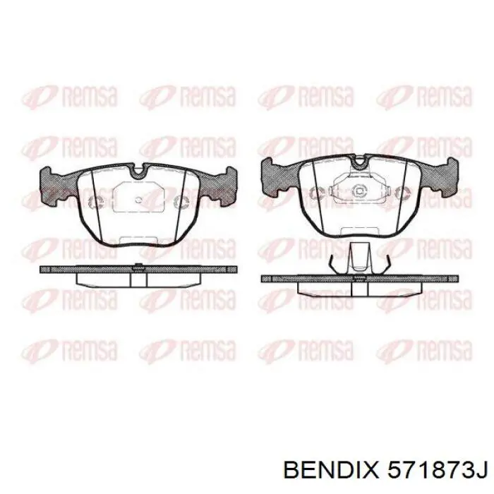 Тормозные колодки Jurid/Bendix 571873J