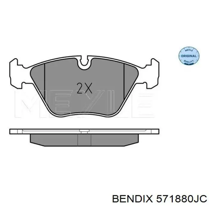 Передние тормозные колодки 571880JC Jurid/Bendix