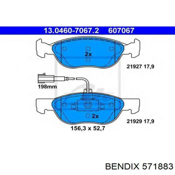 Купить 571883 Jurid/Bendix Колодки тормозные