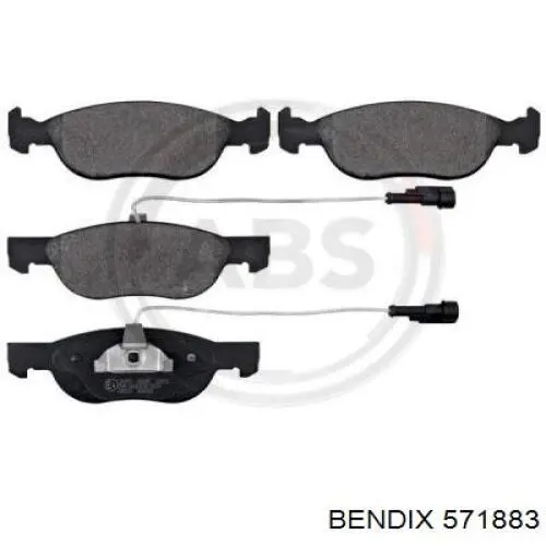 Передние тормозные колодки 571883 Jurid/Bendix