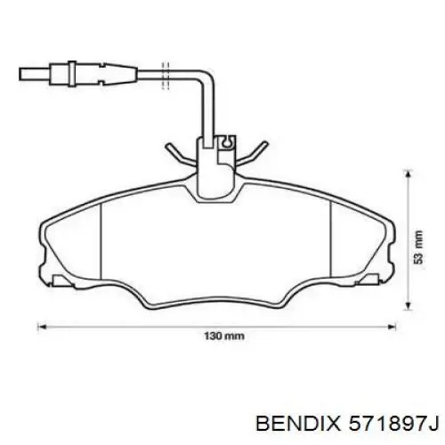 Передние тормозные колодки 571897J Jurid/Bendix