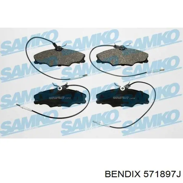 Передние тормозные колодки 571897J Jurid/Bendix