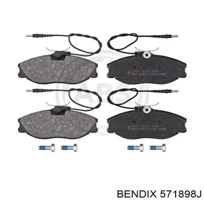 Тормозные колодки Jurid/Bendix 571898J
