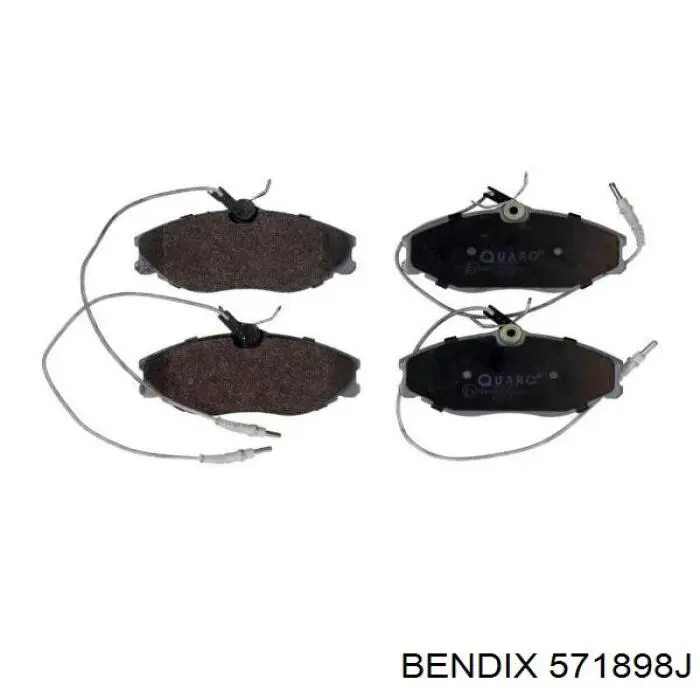 Передние тормозные колодки 571898J Jurid/Bendix
