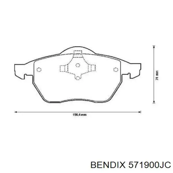 571900JC Jurid/Bendix колодки тормозные передние дисковые
