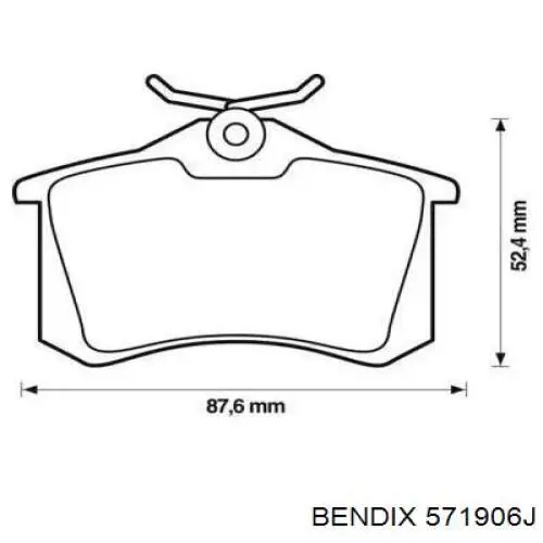 Pastillas de freno traseras 571906J Jurid/Bendix