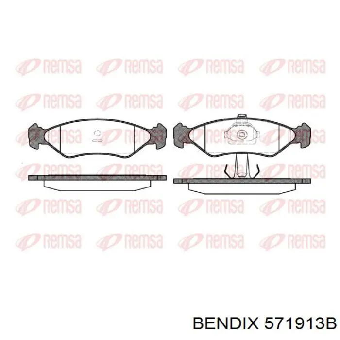 571913B Jurid/Bendix колодки тормозные передние дисковые