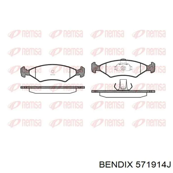 Тормозные колодки Jurid/Bendix 571914J