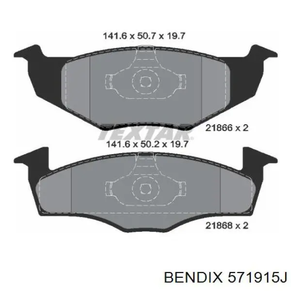 Тормозные колодки Jurid/Bendix 571915J