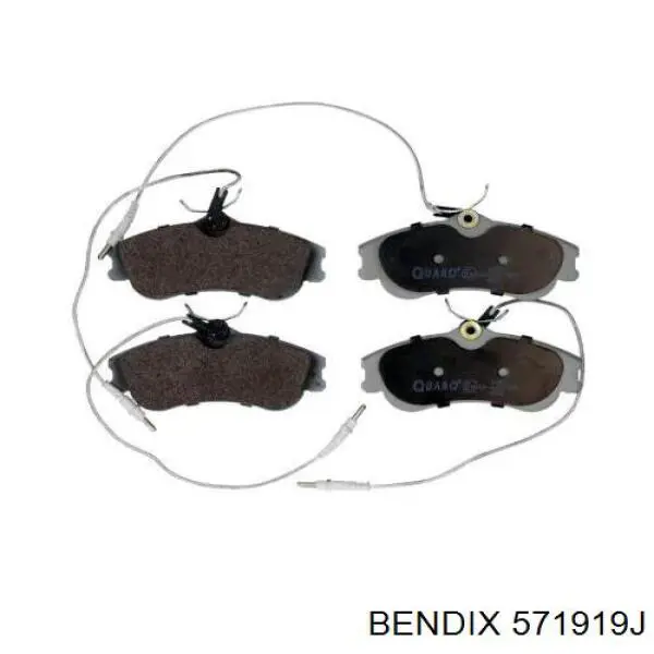 Передние тормозные колодки 571919J Jurid/Bendix