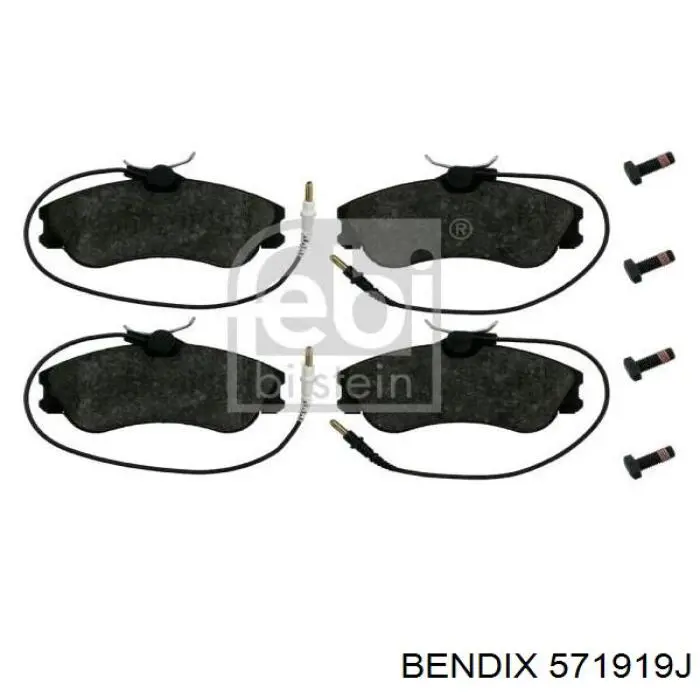 571919J Jurid/Bendix Колодки передние