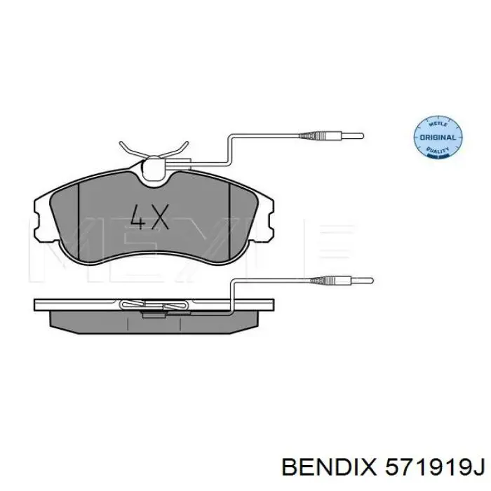 Колодки Jurid/Bendix 571919J цена, от 27.96 USD