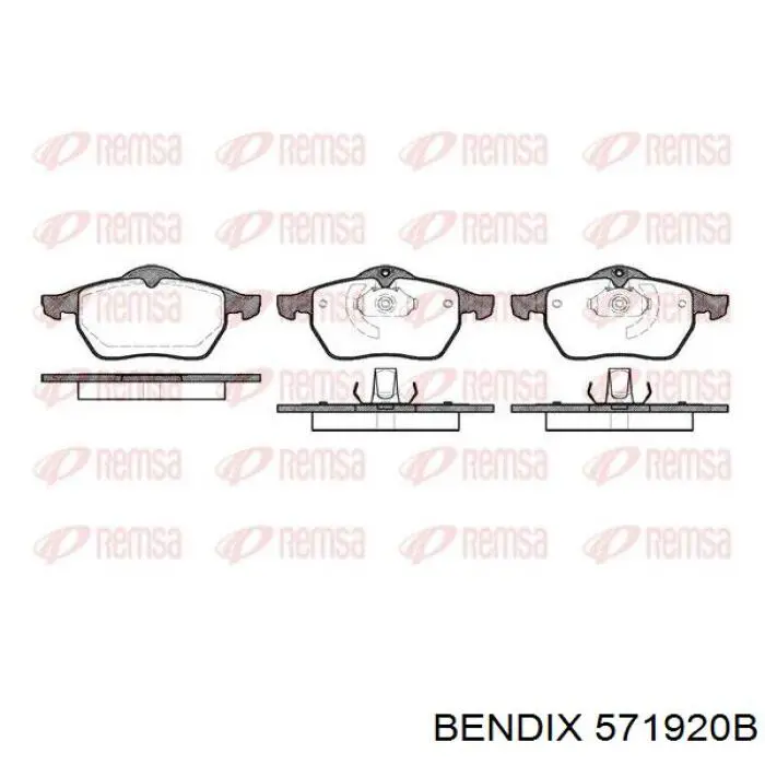 571920B Jurid/Bendix Колодки передние