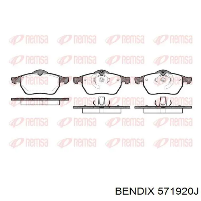 571920J Jurid/Bendix Колодки передние