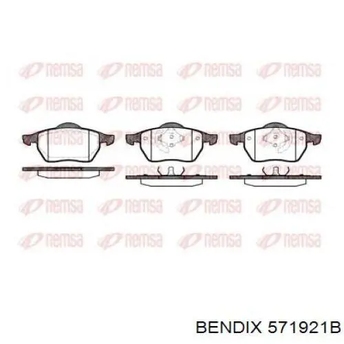 571921B Jurid/Bendix Колодки передние
