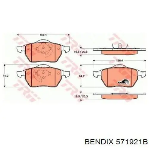 Колодки Jurid/Bendix 571921B цена, от 22.91 USD