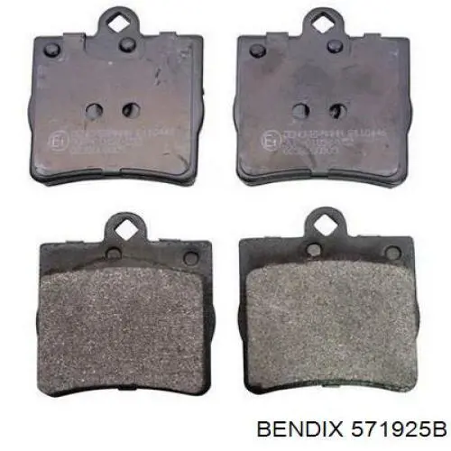 571925B Jurid/Bendix колодки тормозные задние дисковые