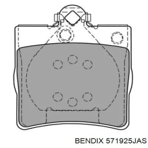 Задние тормозные колодки 571925JAS Jurid/Bendix