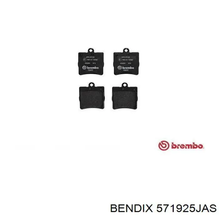 Купить 571925JAS Jurid/Bendix Колодки тормозные задние, дисковые
