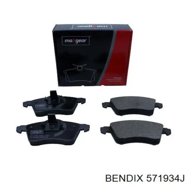 Передние тормозные колодки 571934J Jurid/Bendix