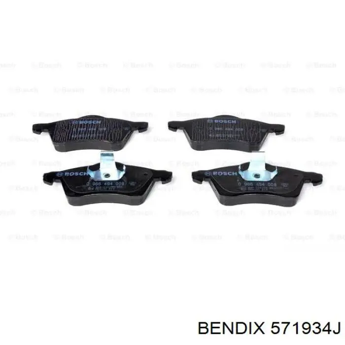571934J Jurid/Bendix колодки тормозные передние дисковые