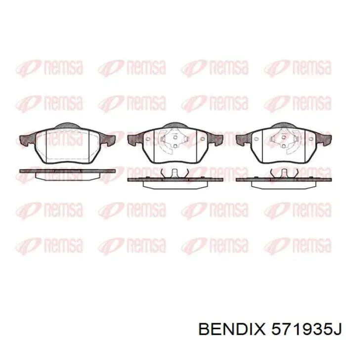 571935J Jurid/Bendix Колодки передние