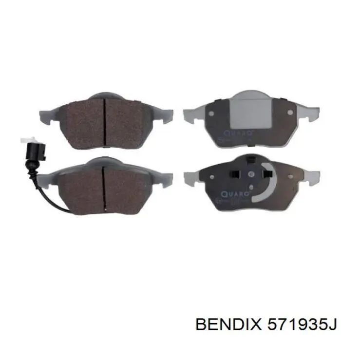 Передние тормозные колодки 571935J Jurid/Bendix