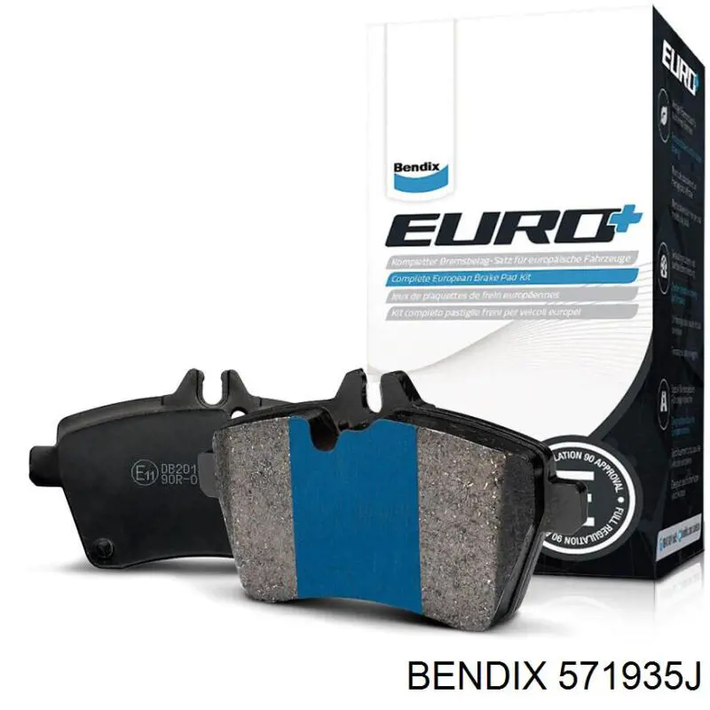 571935J Jurid/Bendix колодки тормозные передние дисковые