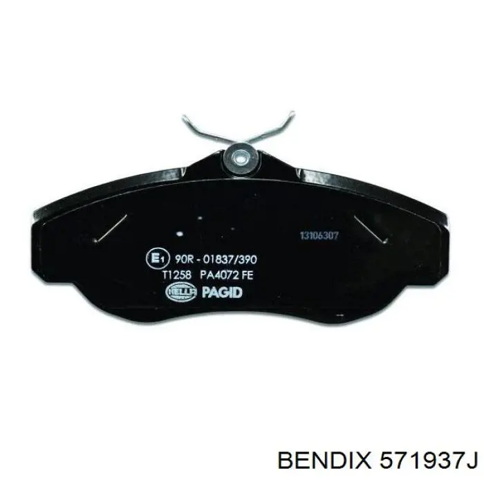 571937J Jurid/Bendix Колодки передние