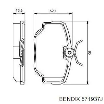 Купить 571937J Jurid/Bendix Колодки тормозные