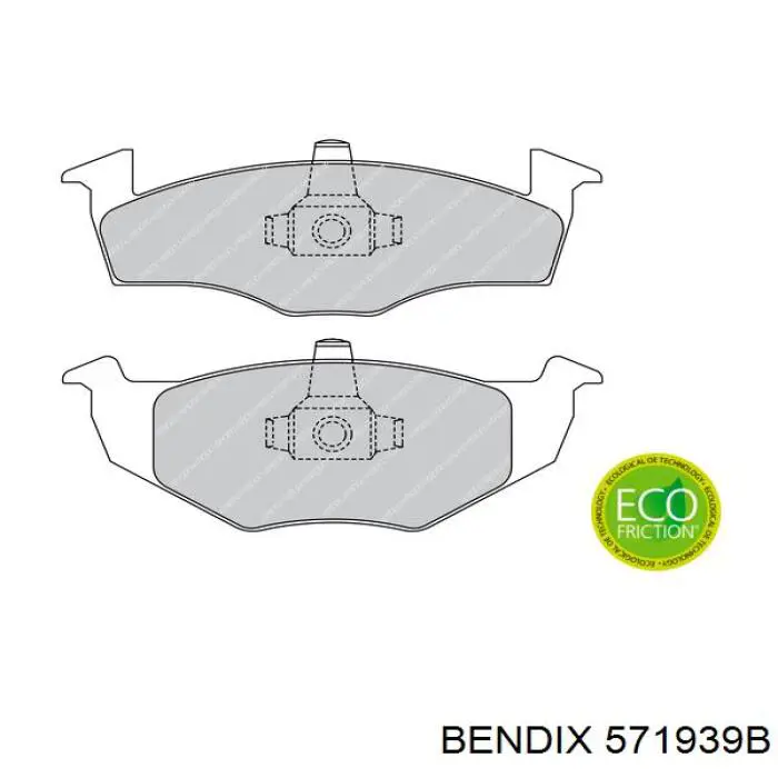 Передние тормозные колодки 571939B Jurid/Bendix