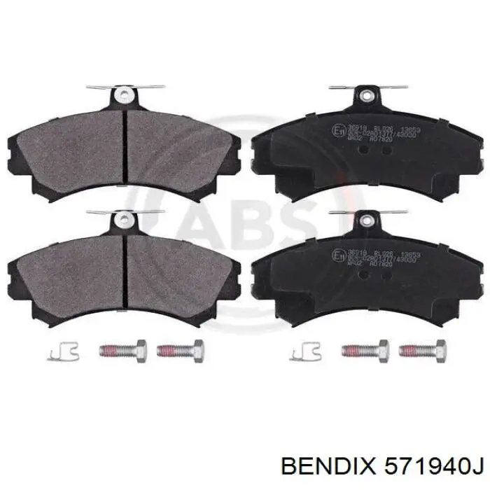 Передние тормозные колодки 571940J Jurid/Bendix