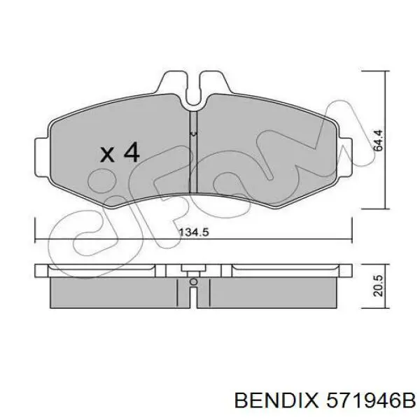 Колодки Jurid/Bendix 571946B цена, от 19.95 USD