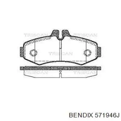 Передние тормозные колодки 571946J Jurid/Bendix